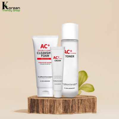 Ac+ Trouble Line ( Cleansing Foam , Toner ,cream ) Full Set